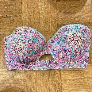 Colorful Strapless Bikini Top